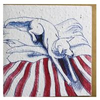 Growing Paper Dog On Bed Plantable Greeting Card